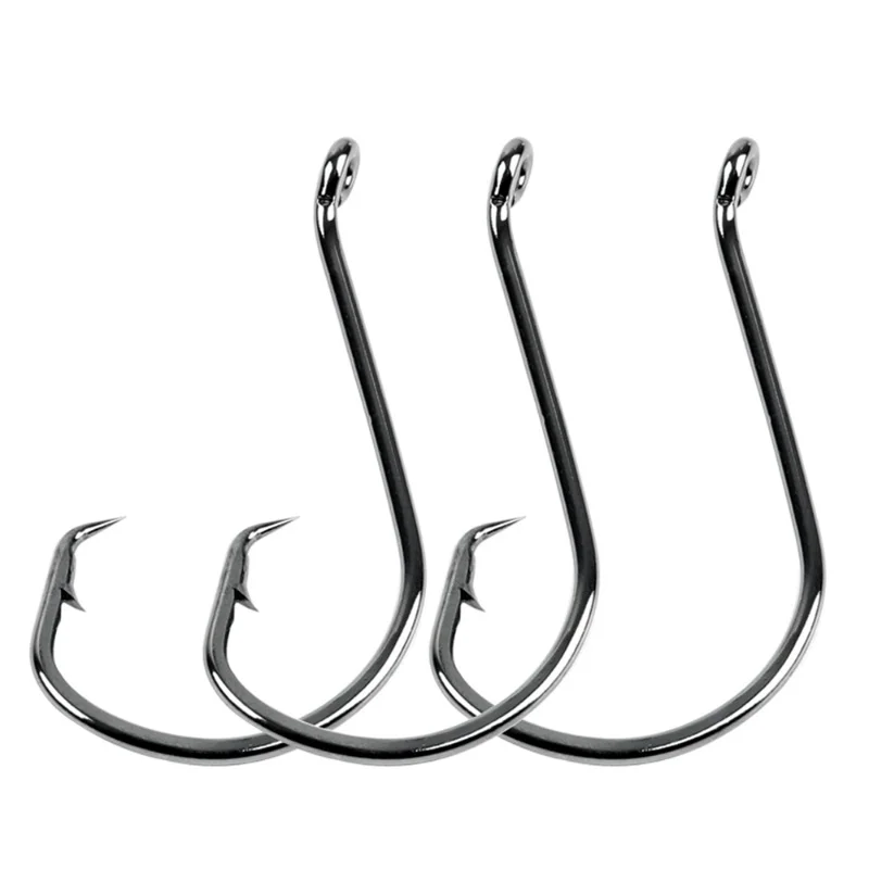 

75pcs/Box Offset Circle Hooks Assortment High Carbon Steel Fishing Hooks