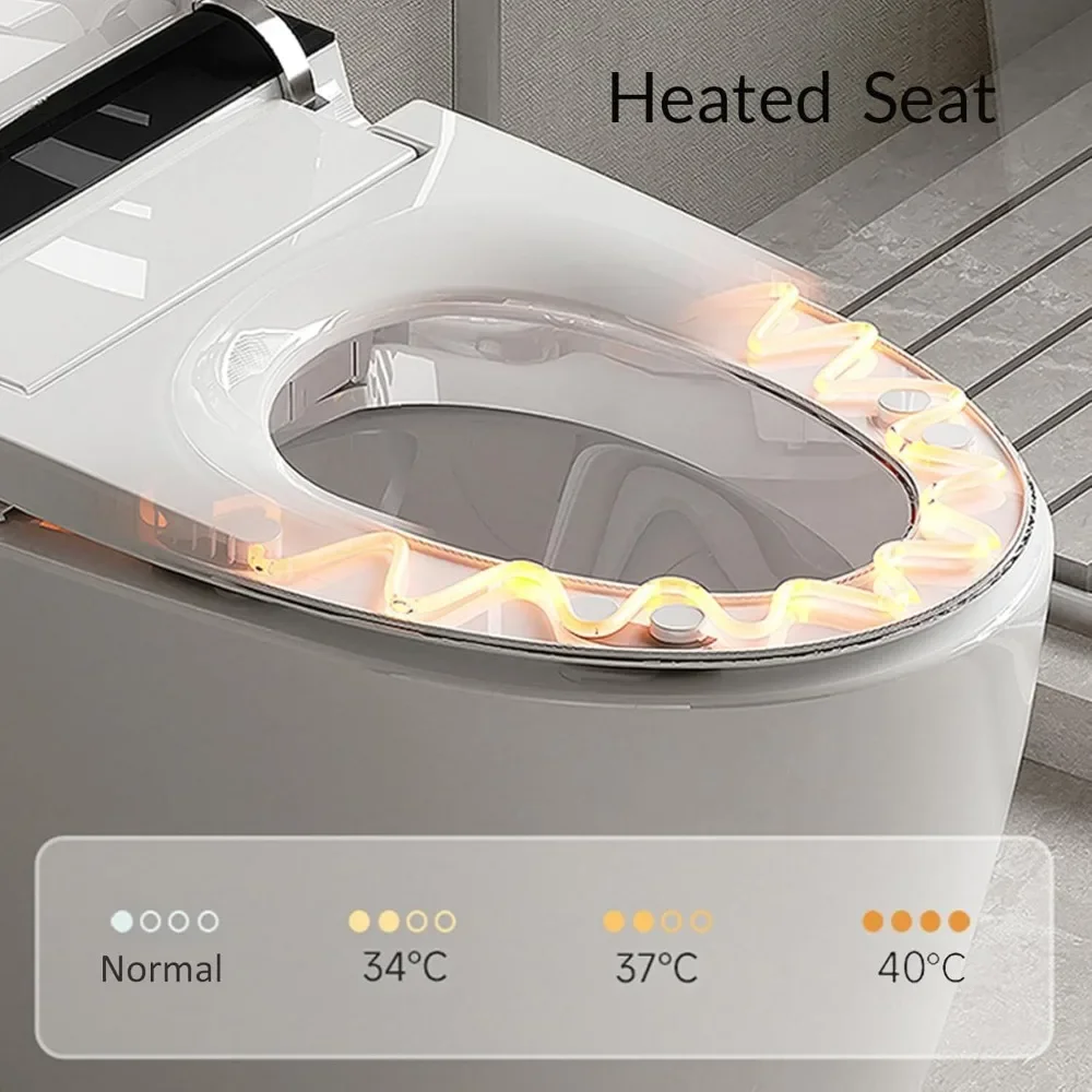 Smart Toilet with Build-in Bidet Seat,Heated Bidet, Auto Flush Open & Close Lid,, Bidet Toilet