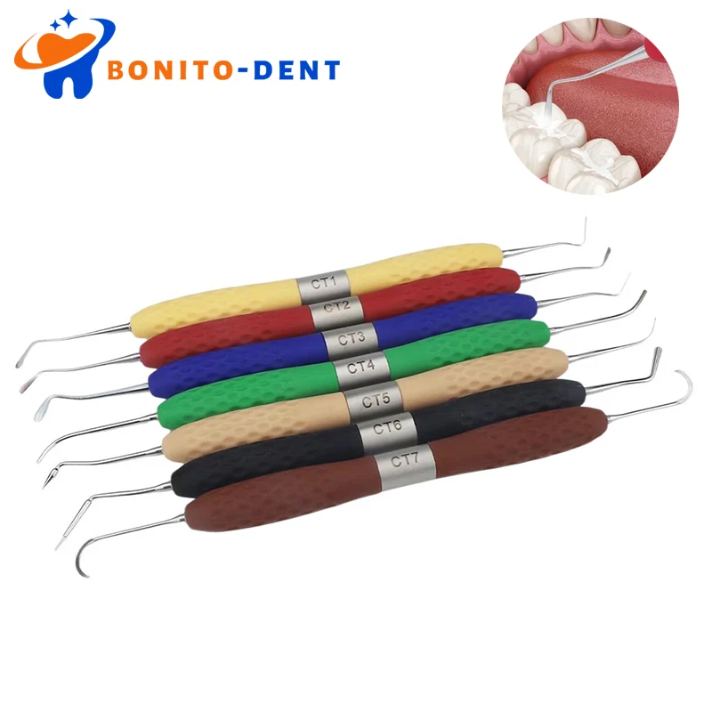 High Quality Dental Instruments Resin Composite Filling Set Aesthetic Restoration Kits Filler Spatula With Silicone Handle