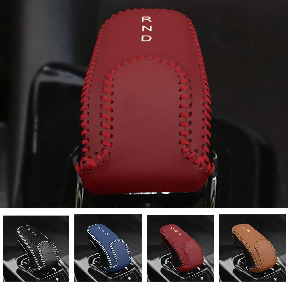 Collar Leather Car Gear Lever Cover for Geely Coolray Sx11 2022 2023 2024 Shift Knob Protector Pad Decoration Auto Modify Kit