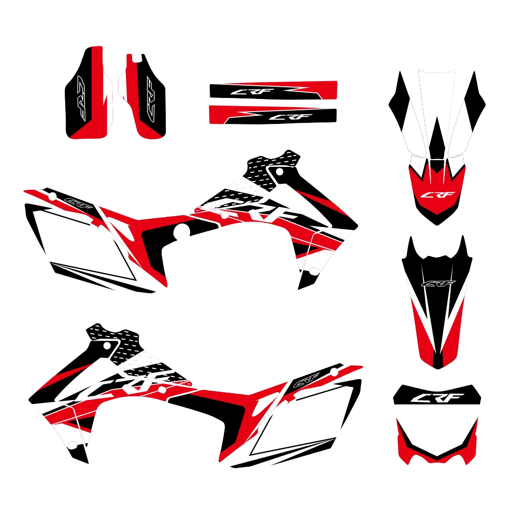 

Комплект графических наклеек для мотоциклов Honda CRF450 2013-2016, CRF250 2014-2017, внедорожные мотоциклетные стикеры