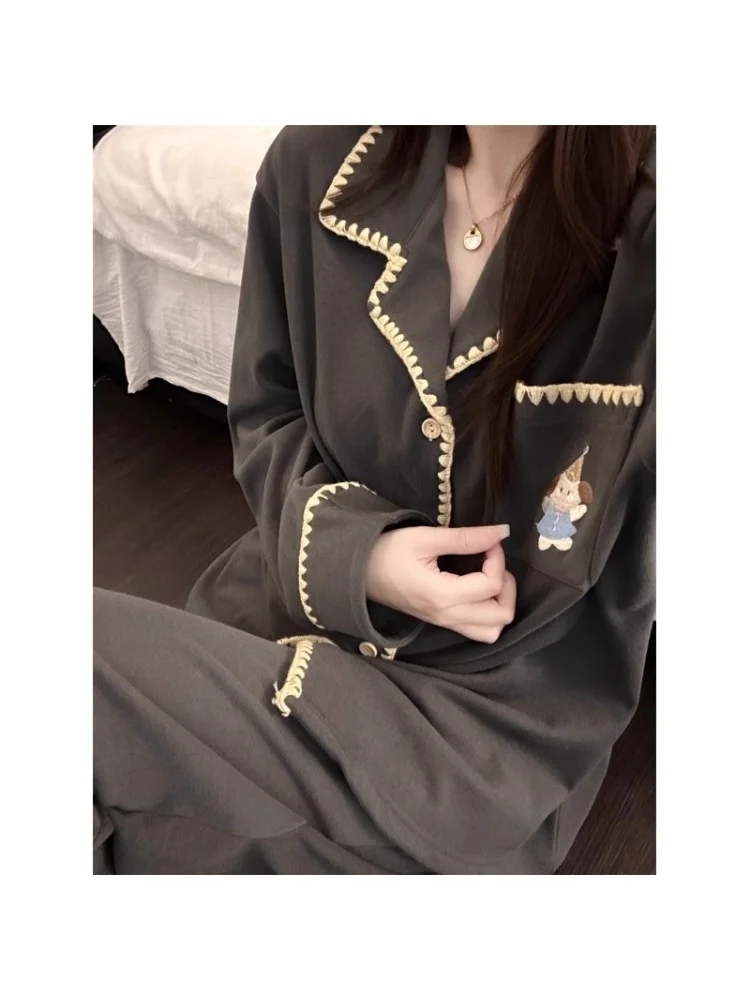 girl-cartoon-velvet-spwear-set-women's-loose-casual-home-clothes-autumn-winter-new-sle-comfortable-home-suit