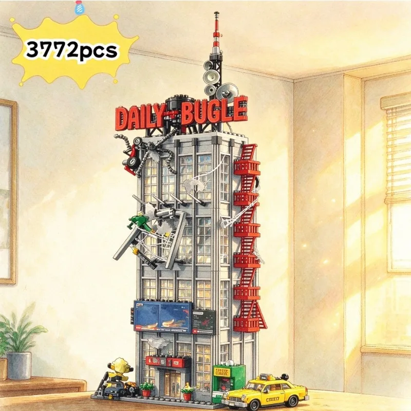 IN STOCK new 3772PCS Bricks Daily Bugle Building Compatible MOC Building Blocks Anniversary Sets  Birthday Christmas Gifts