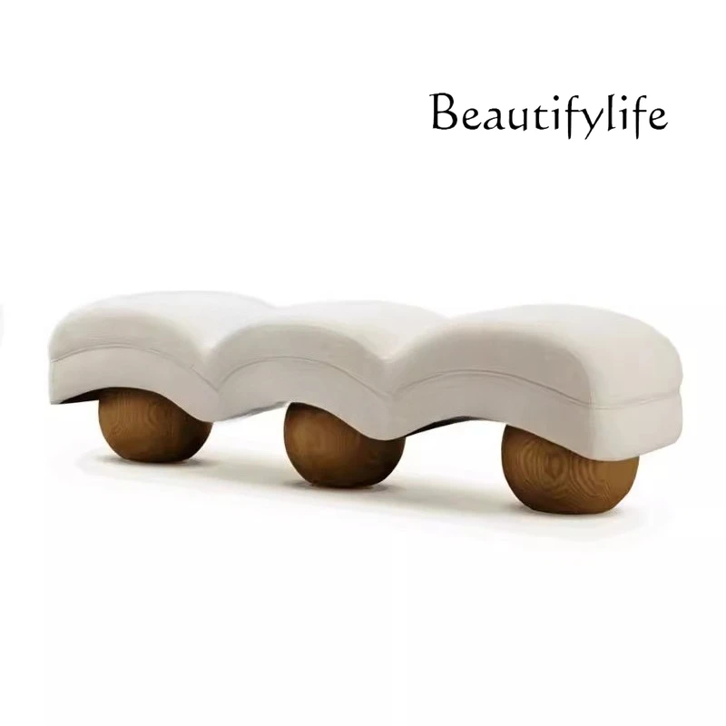 

New Chinese wave sofa bench bench round pier bedroom bedside stool cloakroom dressing stool home fashion shoe changing stool