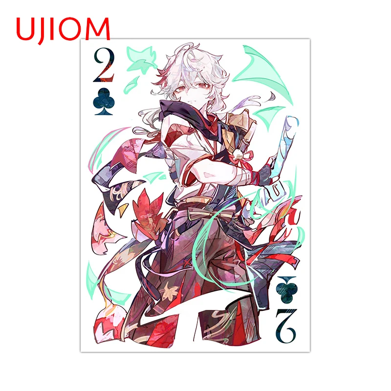 UJIOM Genshin Impact Graffiti Poker Style Wall Sticker Enchanting Fashion Baby Nursery Room Decal Nice Items Room Decor Poster view 5