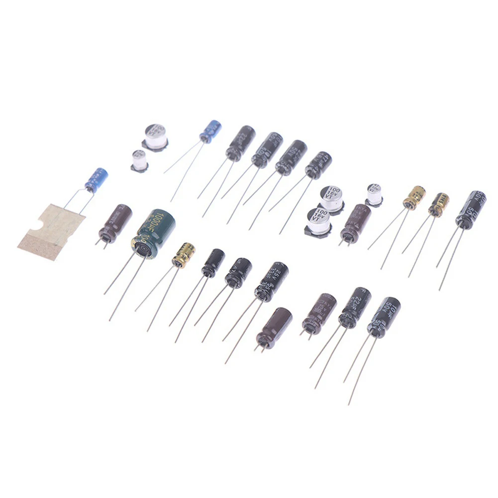 25pcs Capacitor Repair Tool Set For GameGear GGs Motherboard Replacement Standard Size Metal Components