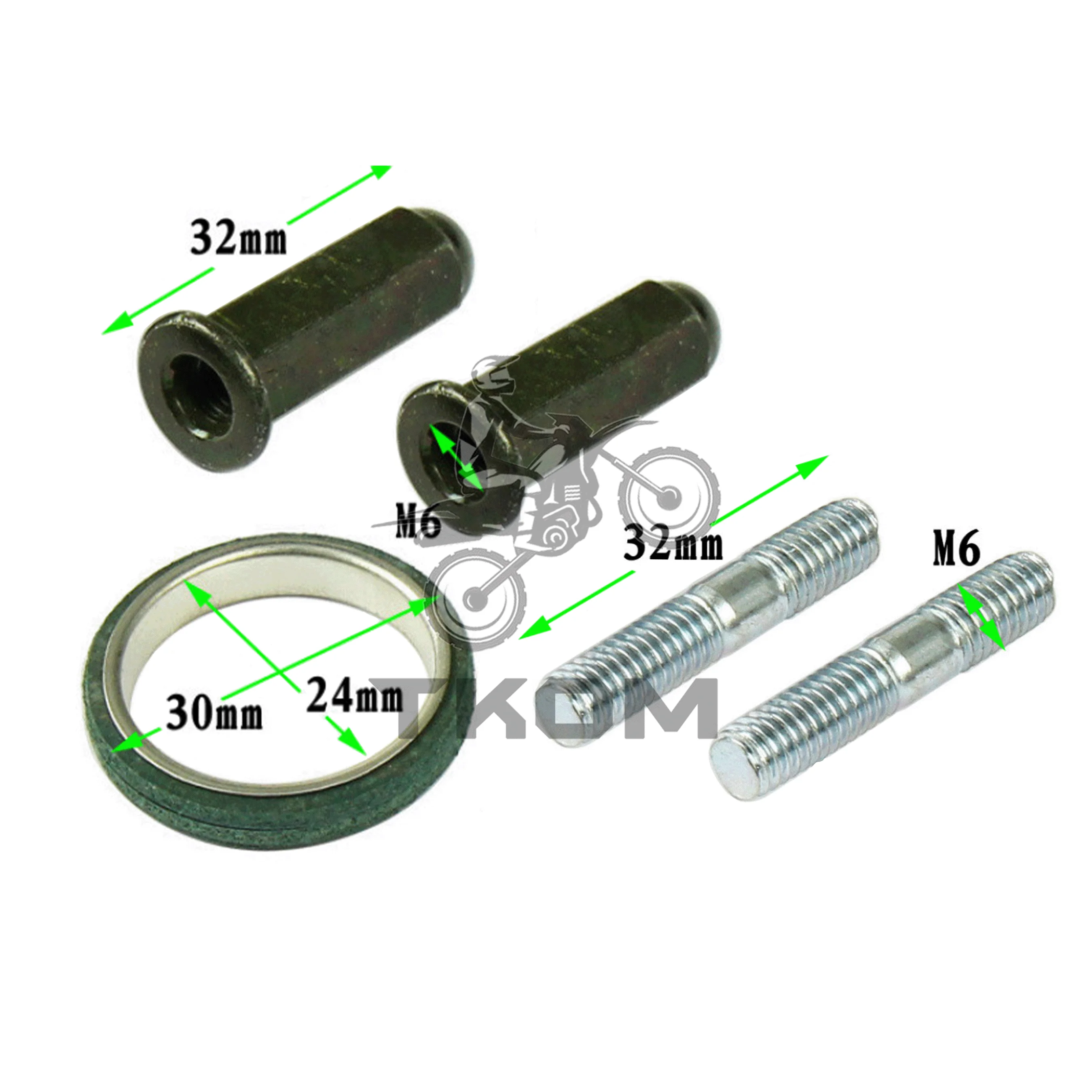 Motorcycle Muffler Exhaust Gasket For Motorcycle 49cc 50cc 60cc 70cc 80cc 110cc 150cc 125cc Scooter Bike ATV Moped Parts