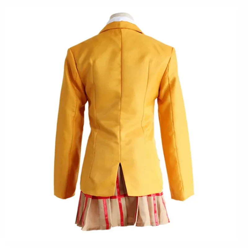 أنيمي السجن كوريهارا ماري ميدوريكاوا هانا زي الزي المدرسي البني سترة معطف أعلى شعر مستعار تأثيري أحذية YX9000x;4'b,5;y,8