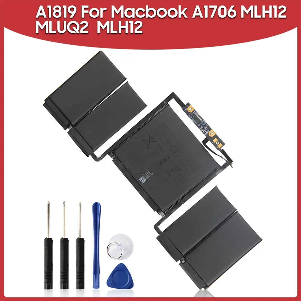 New Replacement Battery 4314mAh A1819 For Macbook MLH12 MLUQ2 MLH12 A1713 Rechargeable Batteries