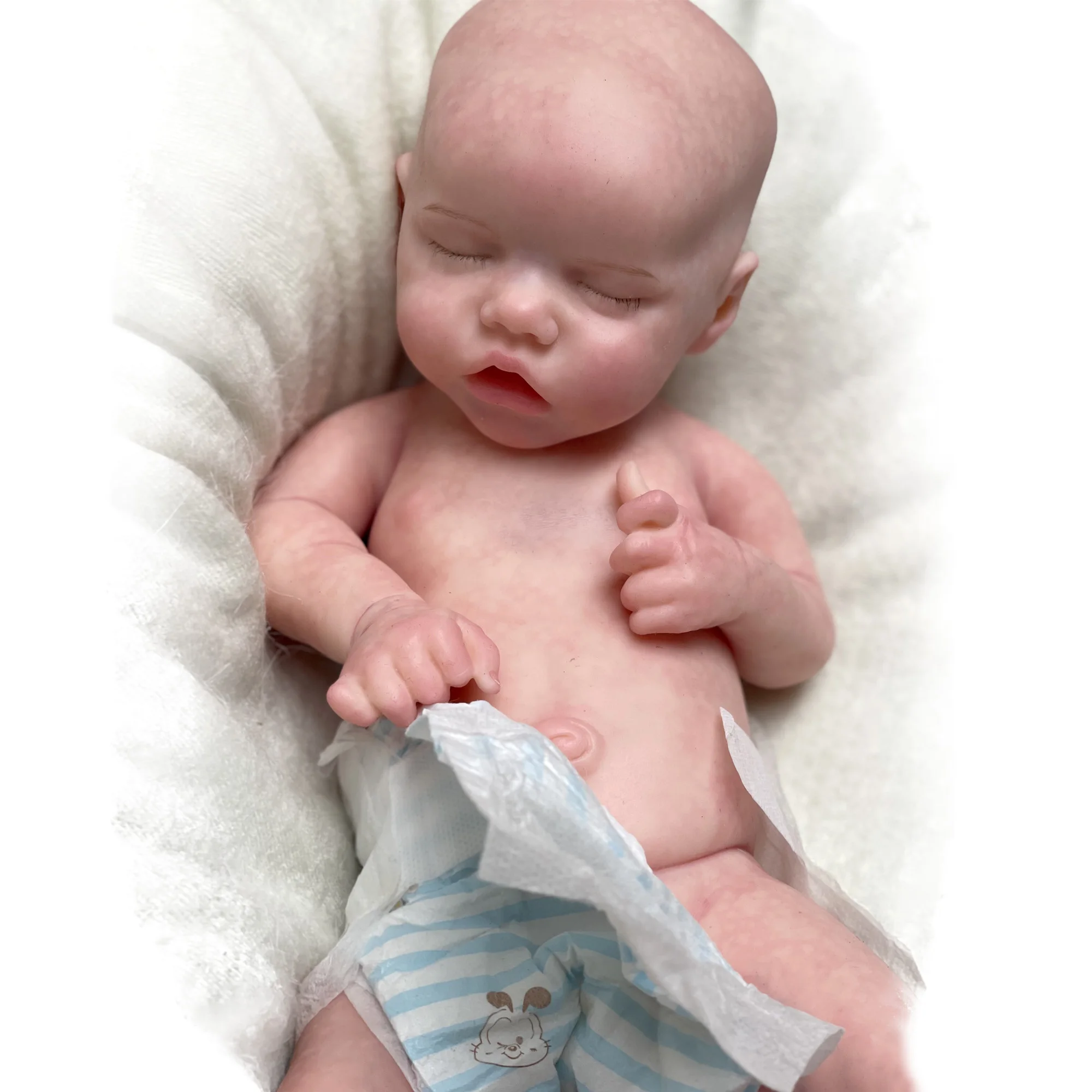 18 Inch Twins A&B Bebê Reborn De Siliconee Painted Full Body Silicone Reborn Doll Kit Corpo De Silicone Inteiro