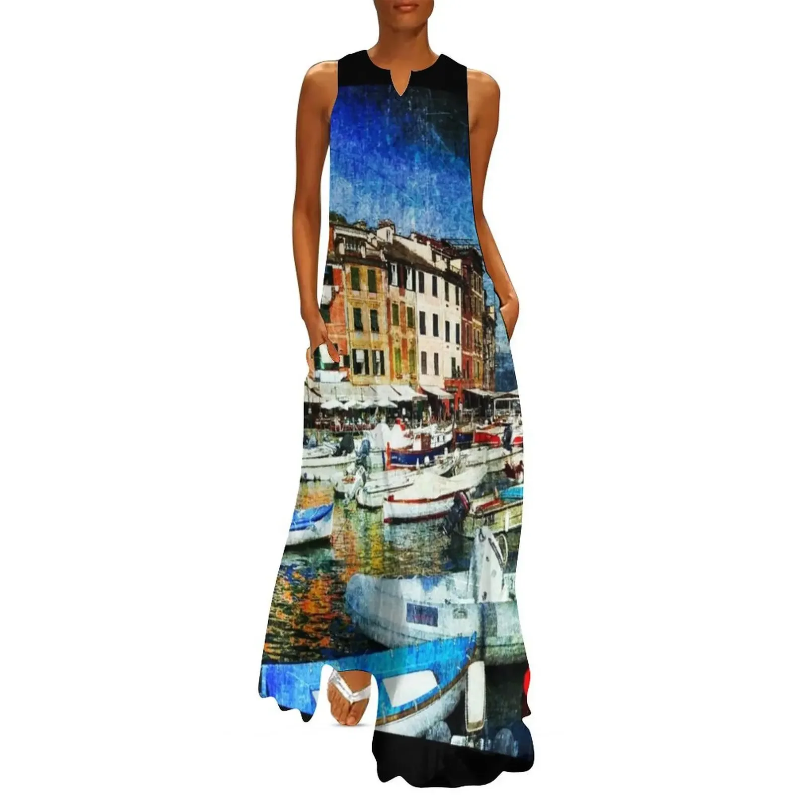 

small port in the heart of Italy Long Dress women's summer clothing 2025 ladies dresses for special occasions Dress