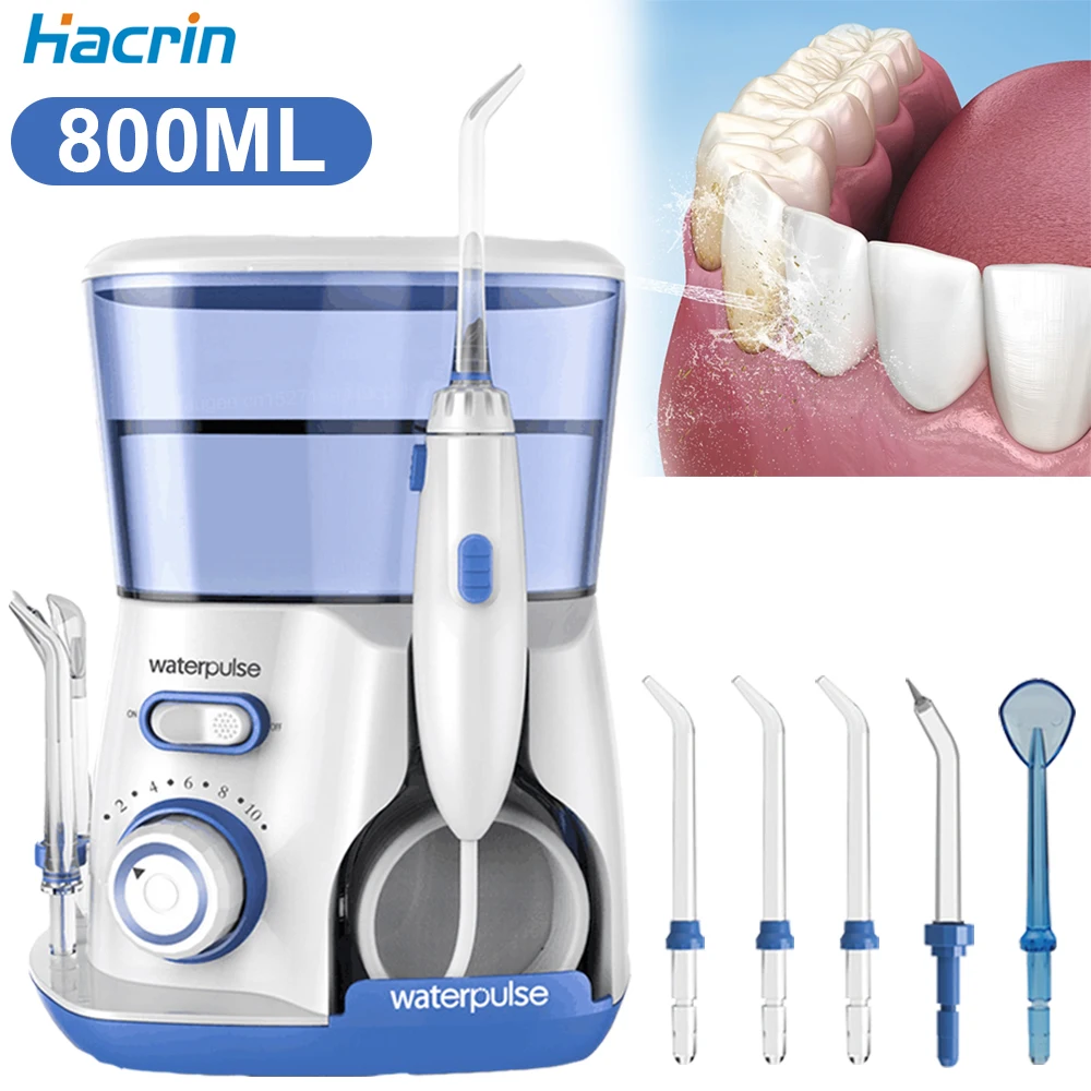 Oral Irrigator Dental Water Flosser for Teeth High Pressure Electric Water Flosser Dental Irrigator Mouth Washing Machine 800ML