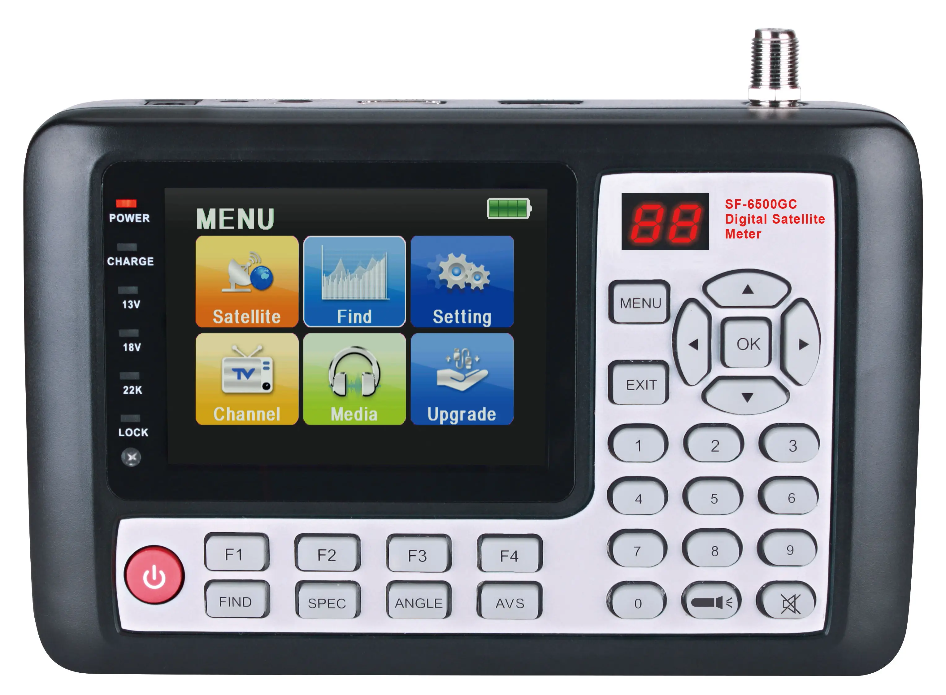 GECEN SF-6500GC Digital HD Satellite Finder Meter With 4.3 Inch HD LCD Screen For EU/US/UK Plug For Camera Application