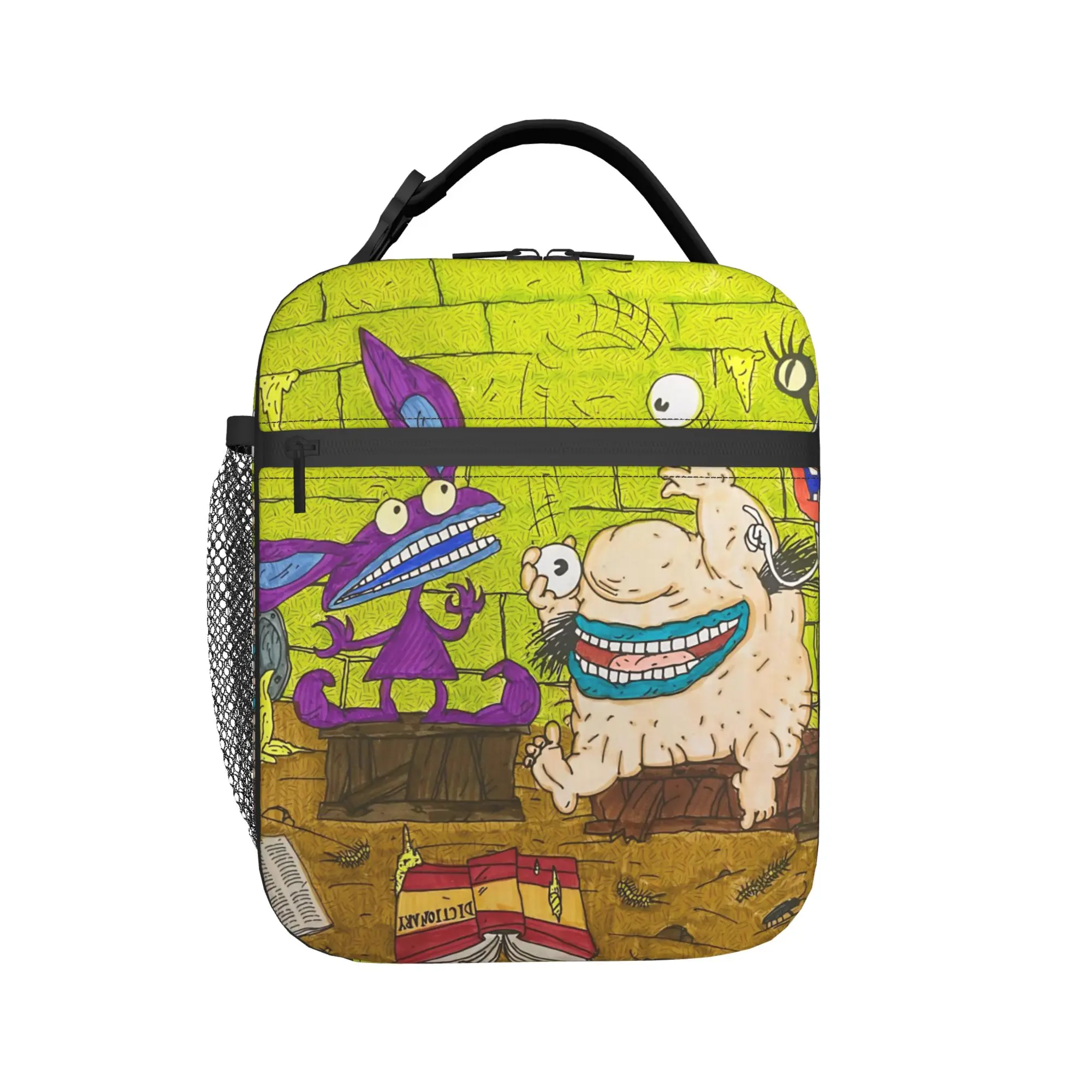 Insulated Lunch Bags Aaahh Real M-Monsters  Merch  Storage Food Box Fashion Thermal Cooler Bento Box For Outdoor