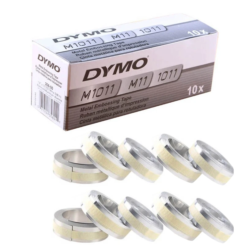 10 Rolls DYMO 32500 35800 31000 Embossing Metal Stainless Steel/Aluminum Tape FOR Dymo rhino M1011