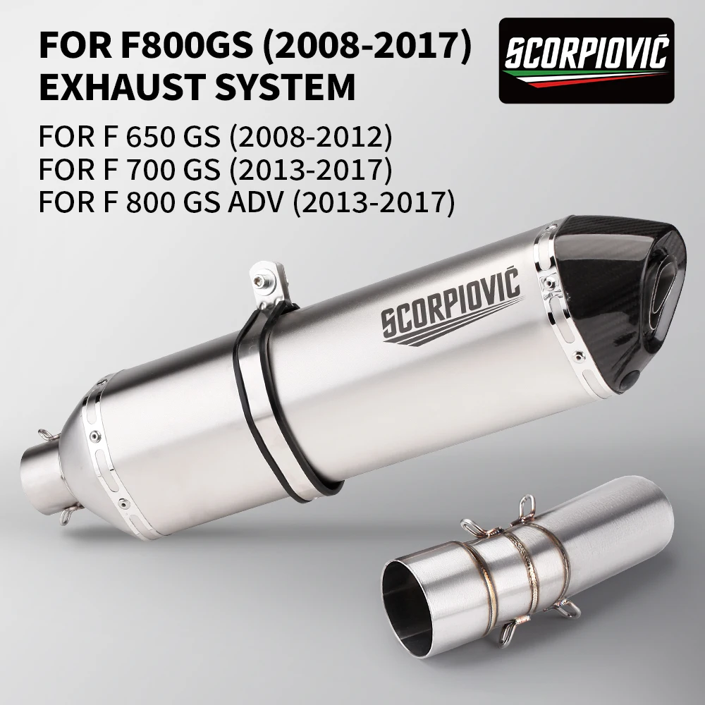 

51mm F 800 GS ADV F800 GS Motorcycle Exhaust Stainless Middle Link Pipe For F800GS 2008 - 2017 F650GS 2008-2012 F700GS 13-17