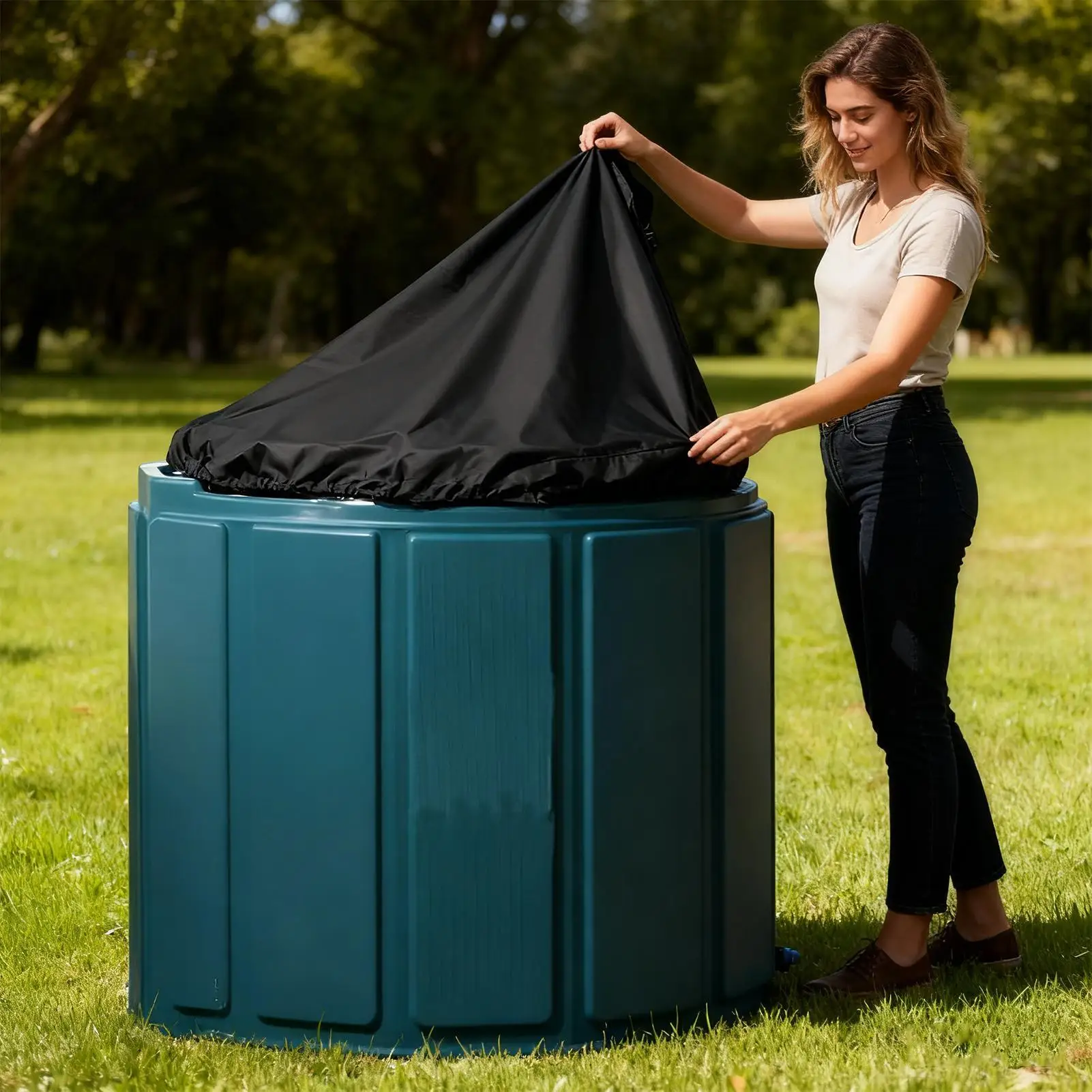 

Защитный чехол для холодного погружения для ванны холодного погружения, водонепроницаемый чехол для ведра со льдом для скалолазания, тренажерного зала, спа на заднем дворе, открытого бассейна, кемпинга