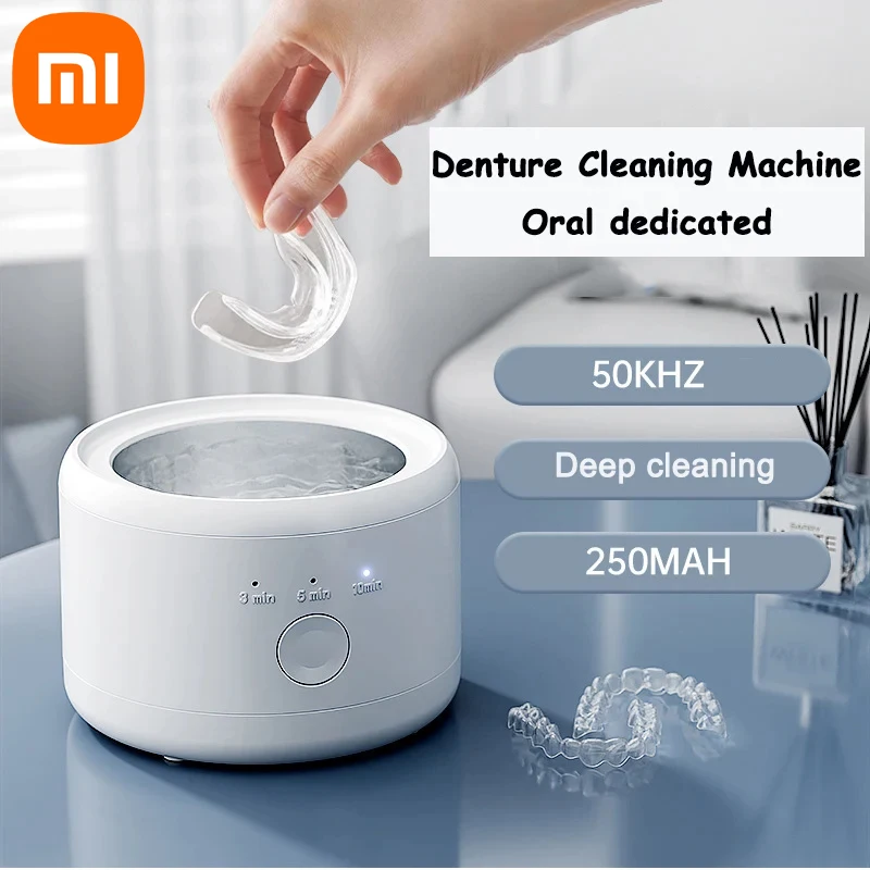 Xiaomi – Machine de nettoyage à ultrasons pour lunettes, Machine à laver les appareils ménagers, montres, bijoux, Machine de nettoyage à trois vitesses