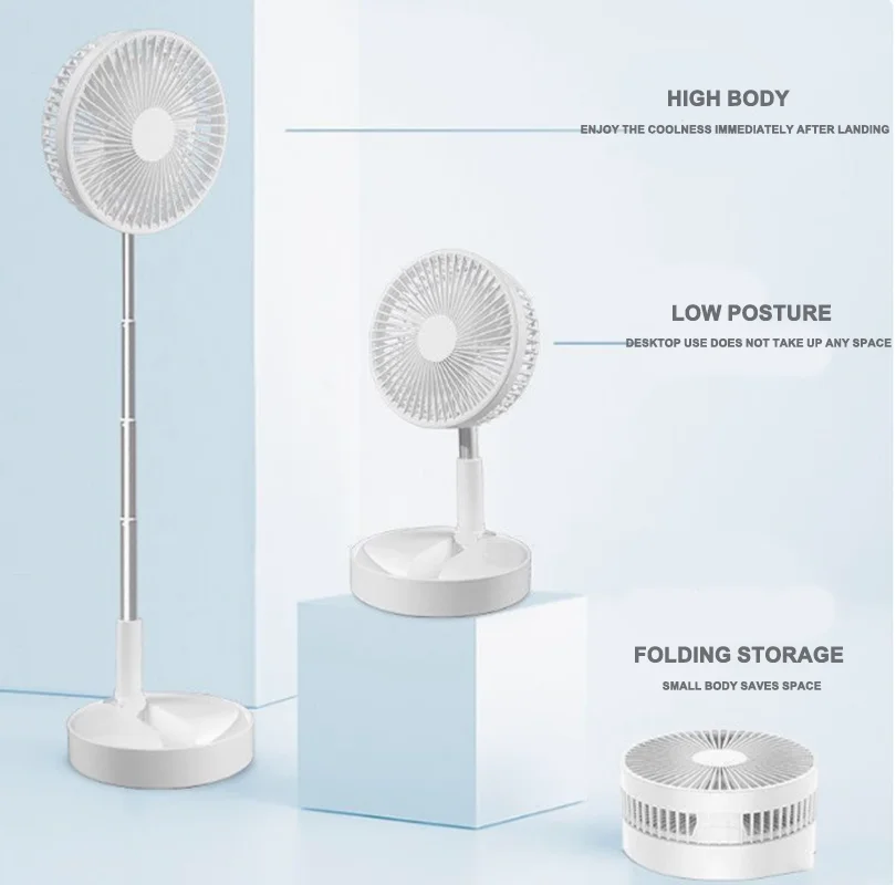 free adjustment telescopic fan charging model foldable portable mini electric fan dormitory outdoor activity fan   USB