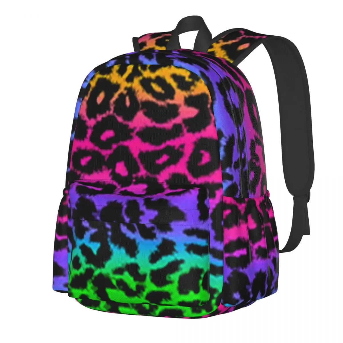 Fantasy Rainbow Backpack Leopard Print Travel Backpacks Student High Quality Soft High School Bags Novelty Rucksack