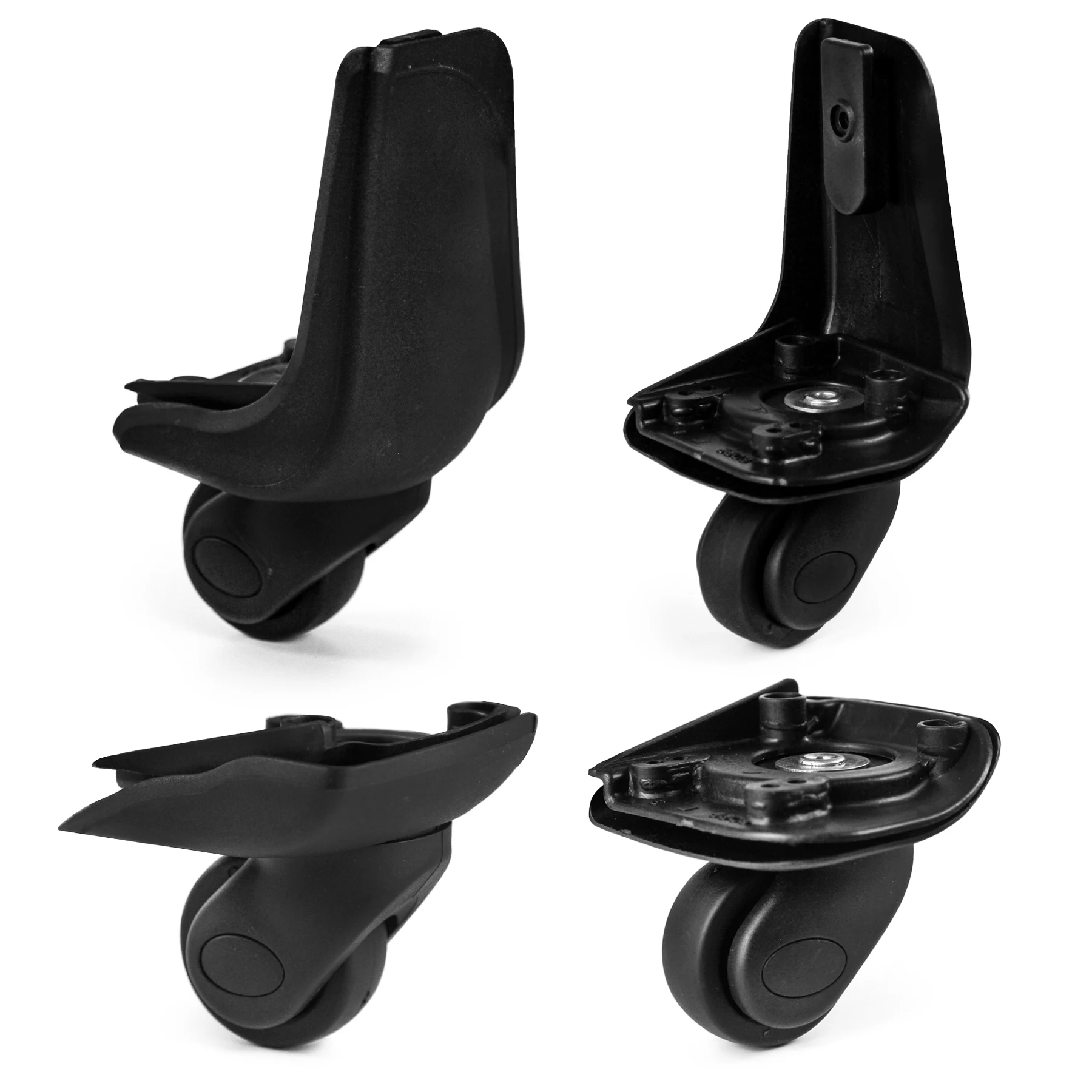 Luggage Suitcase Wheel Suitcase Repair Set Wear Resistant 360 Swivel Replacement for ST0001 Detachable Quiet Travel Black