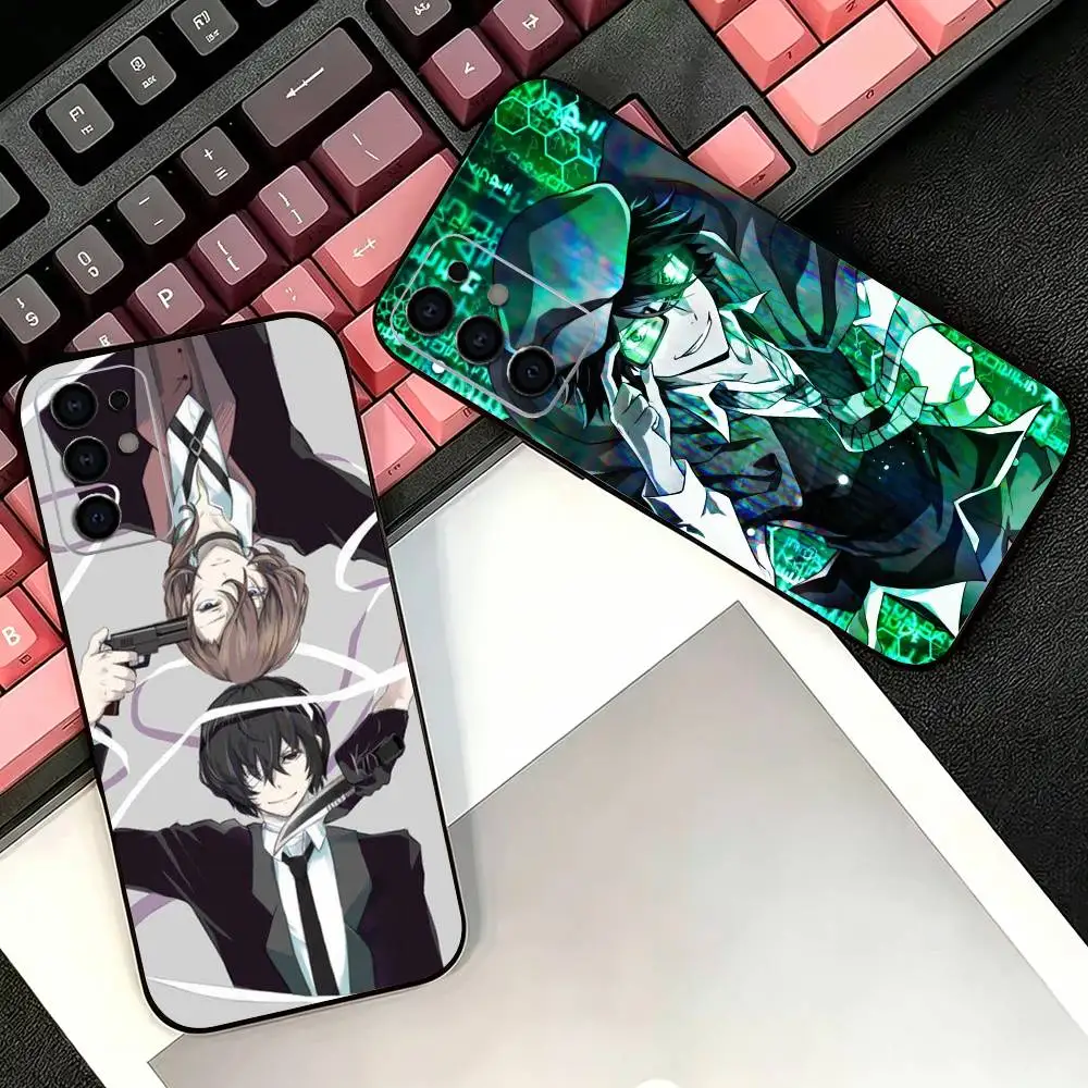 mystery anime Y-Bungou Stray Dogs Phone Case For Samsung S26,25,24,21,22,21,20,10,9,8,7,6,5,Ultra,Plus,Fe,Lite Black Shell