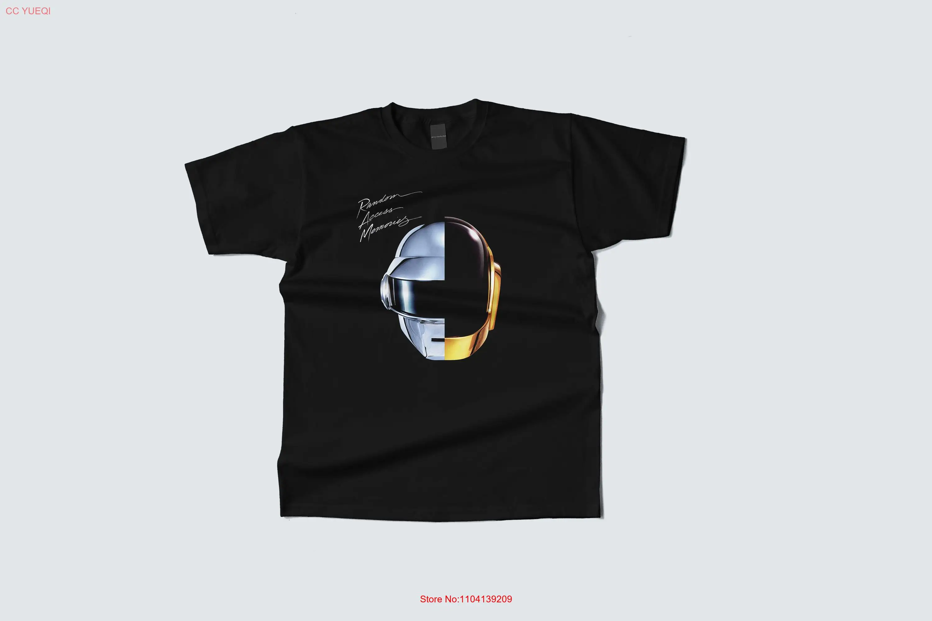 Daft Punk Random Access Memories T Shirt Black Heavyweight Crewneck Premium Cotton long or short sleeves