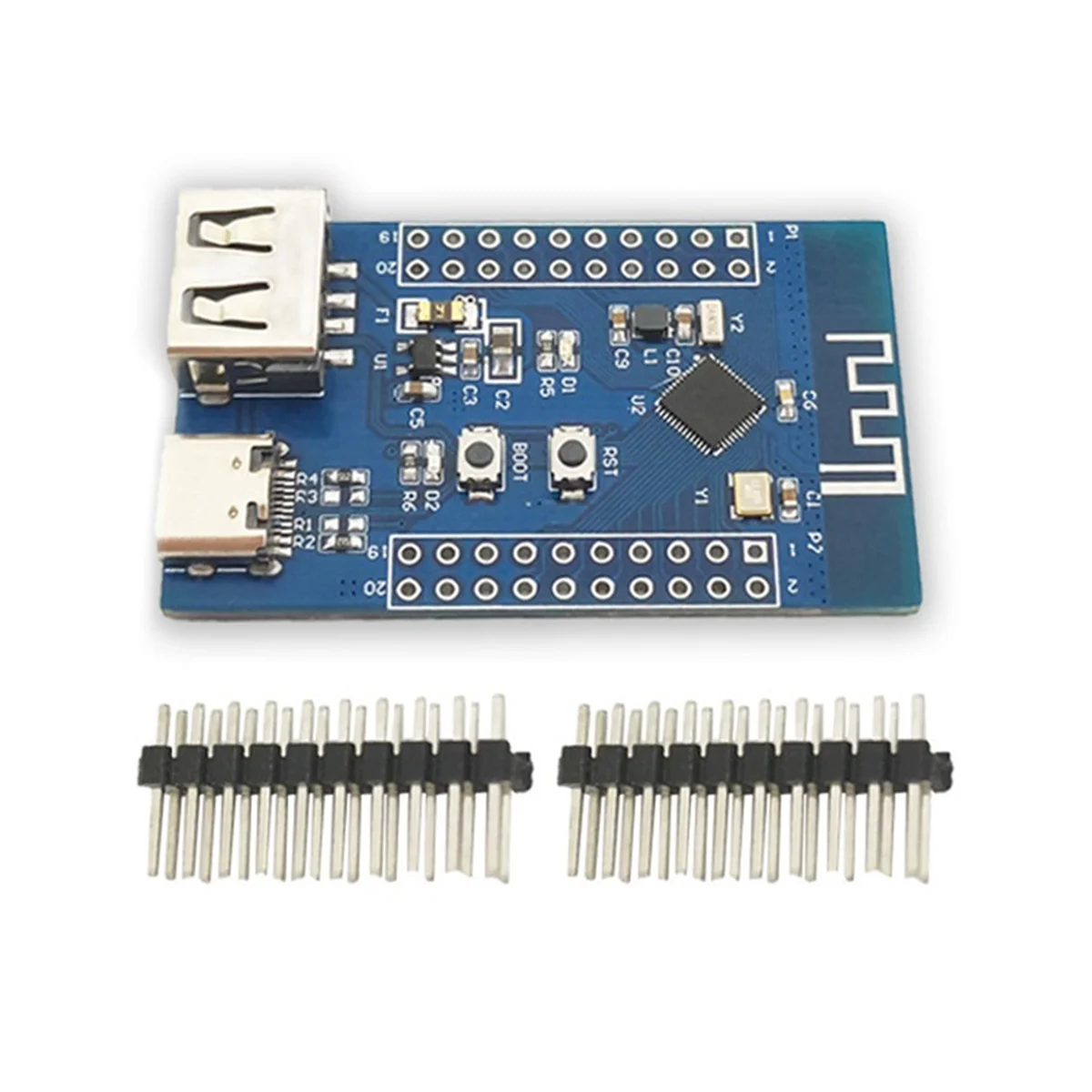 

Bluetooth 5.3 RF2.4G Microcontroller Multifunction Portable Low Power Bluetooth Dual USB RISC-V Module