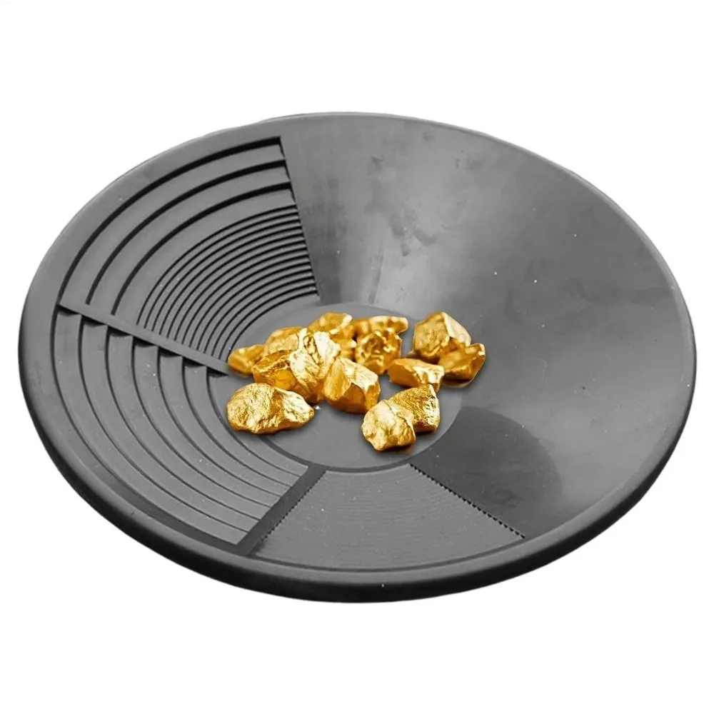 Durable Gold Pan Plastic Large Capacity Gold Panning Tools with Riffle Design Prospecting Tool For Gold Mining Metal Detect