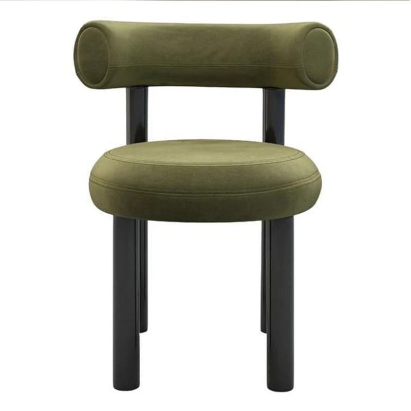 

Small Fat Chair Leisure Dining Chair Coffee Chair Restaurant Chair Leather Cloth Metal Feet Chair