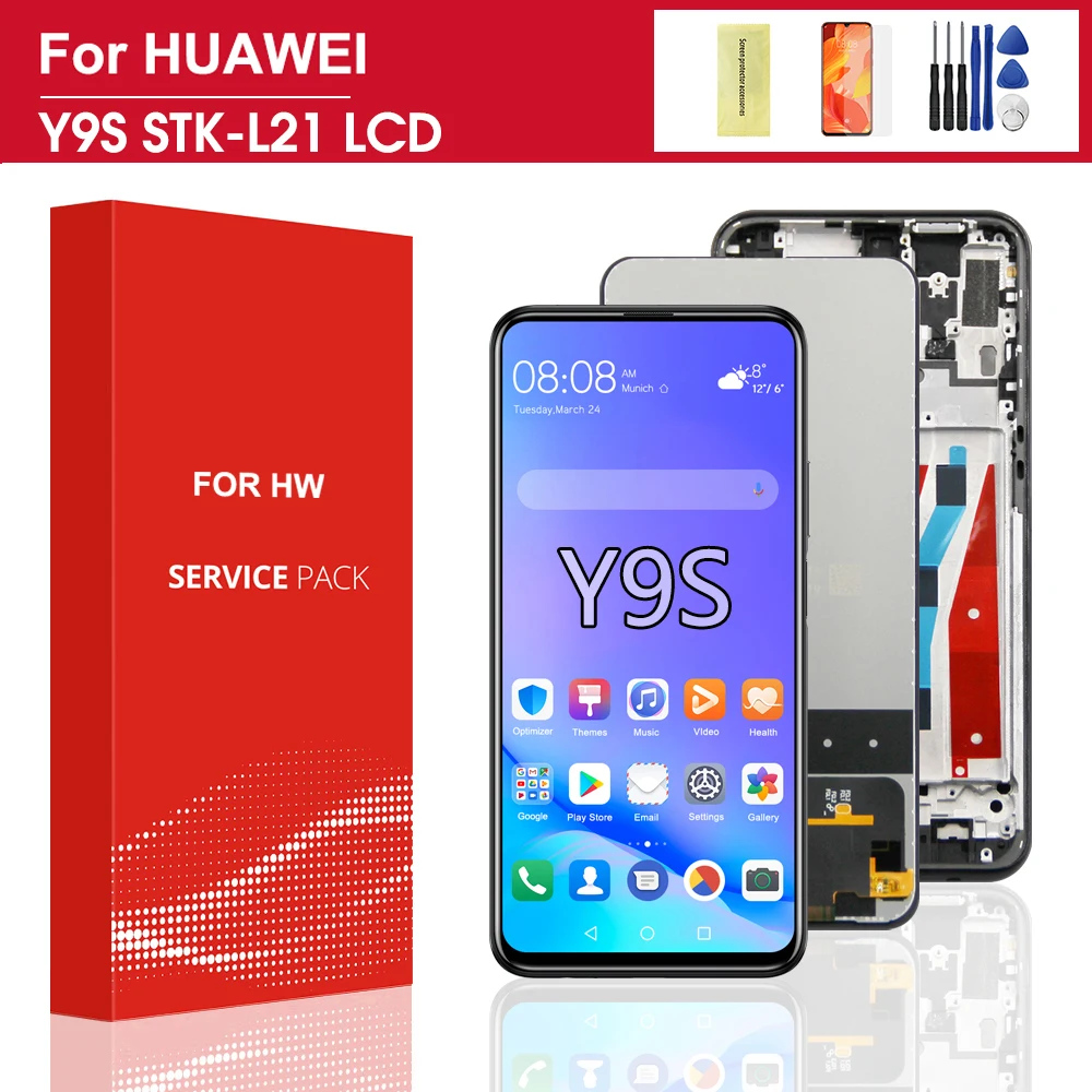 High Quality For Huawei Y9S LCD Display Digitizer Assembly Touch Screen Apply to For Huawei Y9 s STK-L21 STK-LX3 STK-L22 Lcd