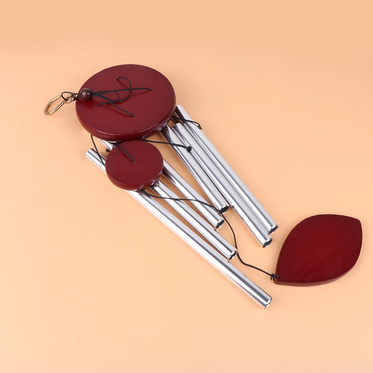 

Wooden Wind Chime Durable Material Retro Design Elegant Style Indoor Outdoor Hanging Fengshui nament Doorbell Metal Tube Chimes