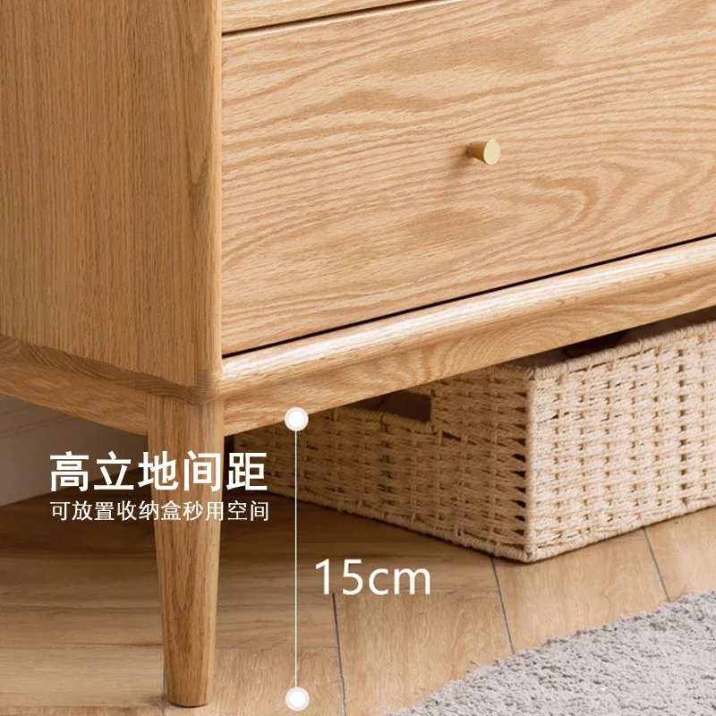 Solid wood cabinet, minimalist modern oak multifunctional cabinet, Nordic storage cabinet