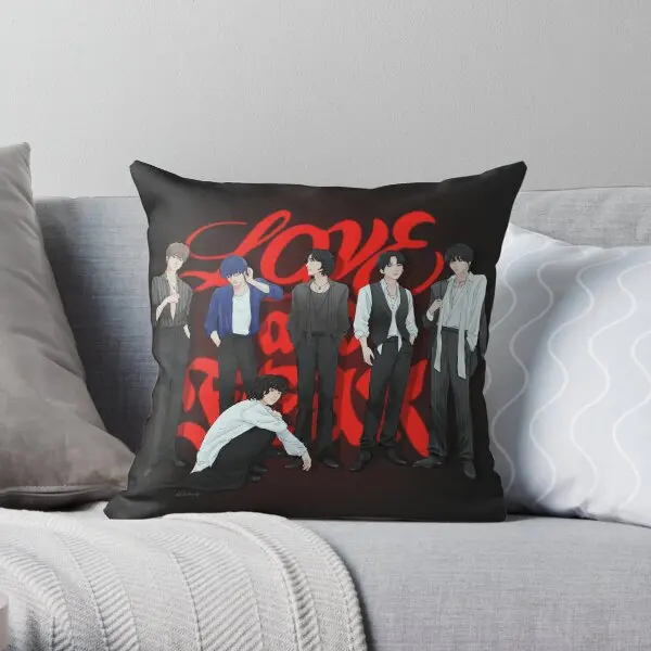 Xh Love And Fear  Printing Throw Pillow Cover Anime Waist Decorative Comfort Cushion Case Bedroom Pillows not include One Side