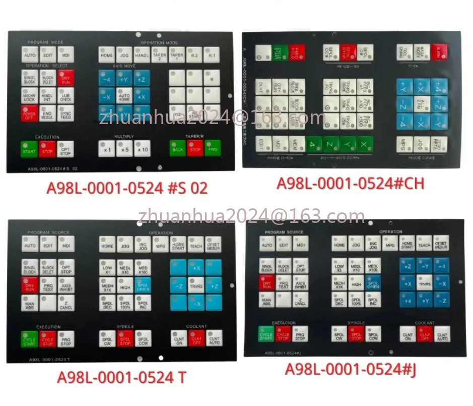 Hot Sell 1pc  A98L-0001-0524 #T #J #S 02 #A #CH CNC HMI Membrane Keypad Buttons For Fanuc Machine Operator Panel