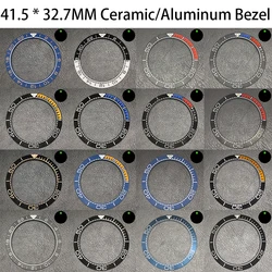 41.5mm bezel tilt watch bezel ceramic/aluminum bezel insert ring 43mm case watch accessories inner diameter 32.7mm watch bezel