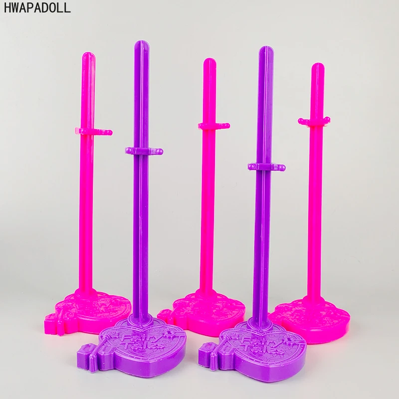 5 juegos de soportes de exhibición para muñecas, color morado y rosa, para muñecas Monster Demon, accesorios para casa de muñecas Ever After High, juguetes para niños