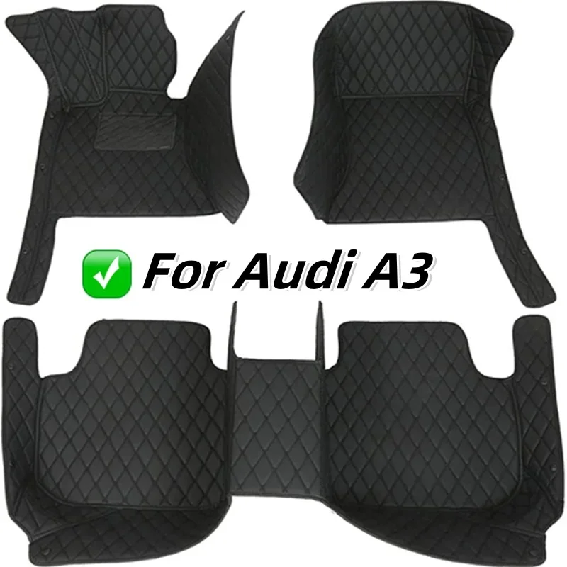 

Коврики в полоску из кожи наппа 5D для Audi A3 8PA Hatchback 2008-2013 8V7 8VE 8VA 8VS, аксессуары для интерьера, коврик