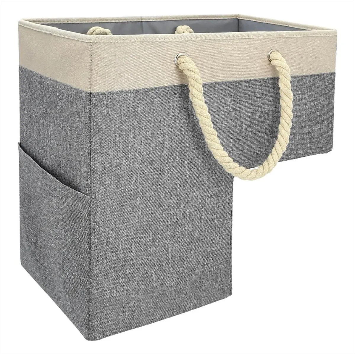 새로운 계단 바구니, 두꺼운 면 로프 손잡이가 있는 접이식 계단 바구니, 카펫용 계단 바구니