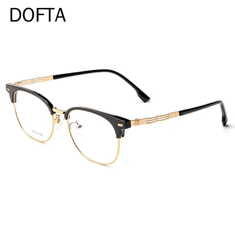 

DOFTA Square Optical Myopia Glasses Frame Men Alloy Prescription Eyeglasses Frames Half Rim Optical Male Eyewear 5792