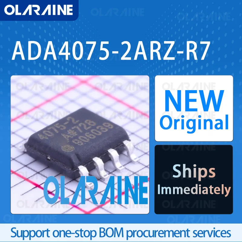 1/5/10Pcs ADA4075-2ARZ-R7 SOIC-8 original ic chip Precision amplifiers RoHS 2 Channel SR -12 V/us Vos - 300 uV Ib -100 nA