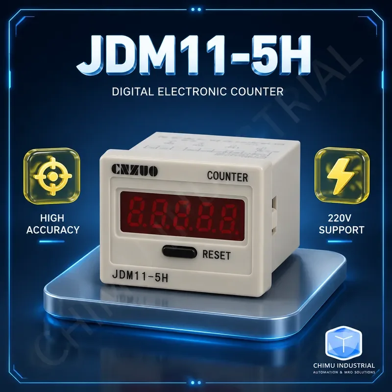 【CHIMU INDUSTRIAL】 for JDM11-5H Electronic Counter LED Display Industrial Punch Bit Counting Power Failure Memory DC