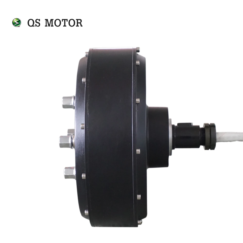 QSMOTOR 12*5.0inch 5000W V4 72V 90kph 2wd Single Shaft Hub Motor with EM200-2 controller kits for electric ATV Car