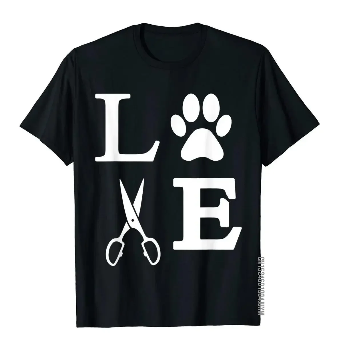 Love Dogs Dog Groomer Paw Print Grooming Cute T-Shirt Normal Tops T Shirt Cotton Men Top T-Shirts Funny Wholesale