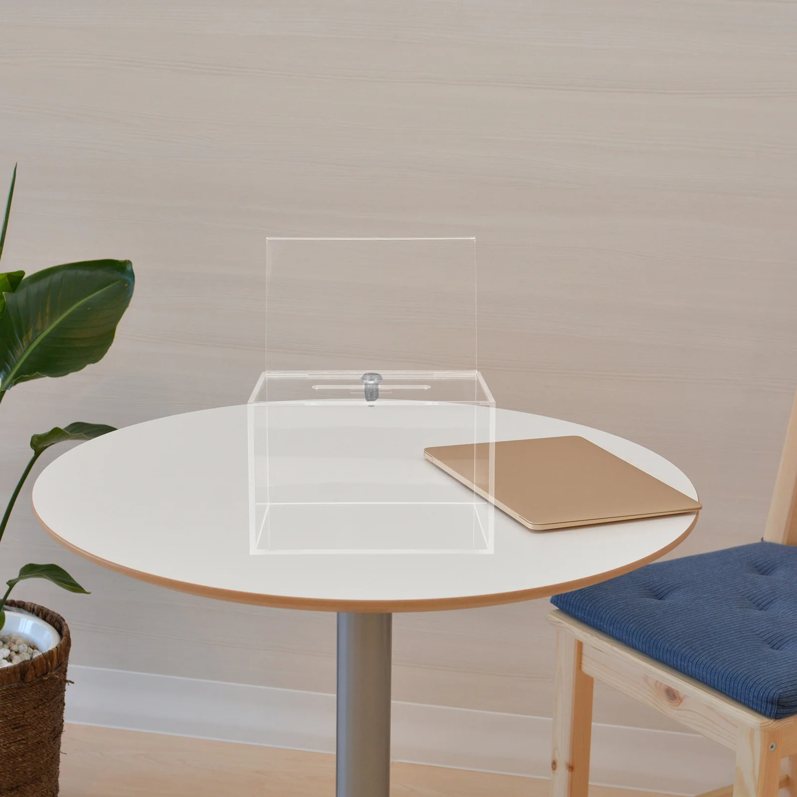 

Acrylic Ballot Box Lockable Clear Suggestion Box for Voting Elections Schools Offices Government Community Feedback