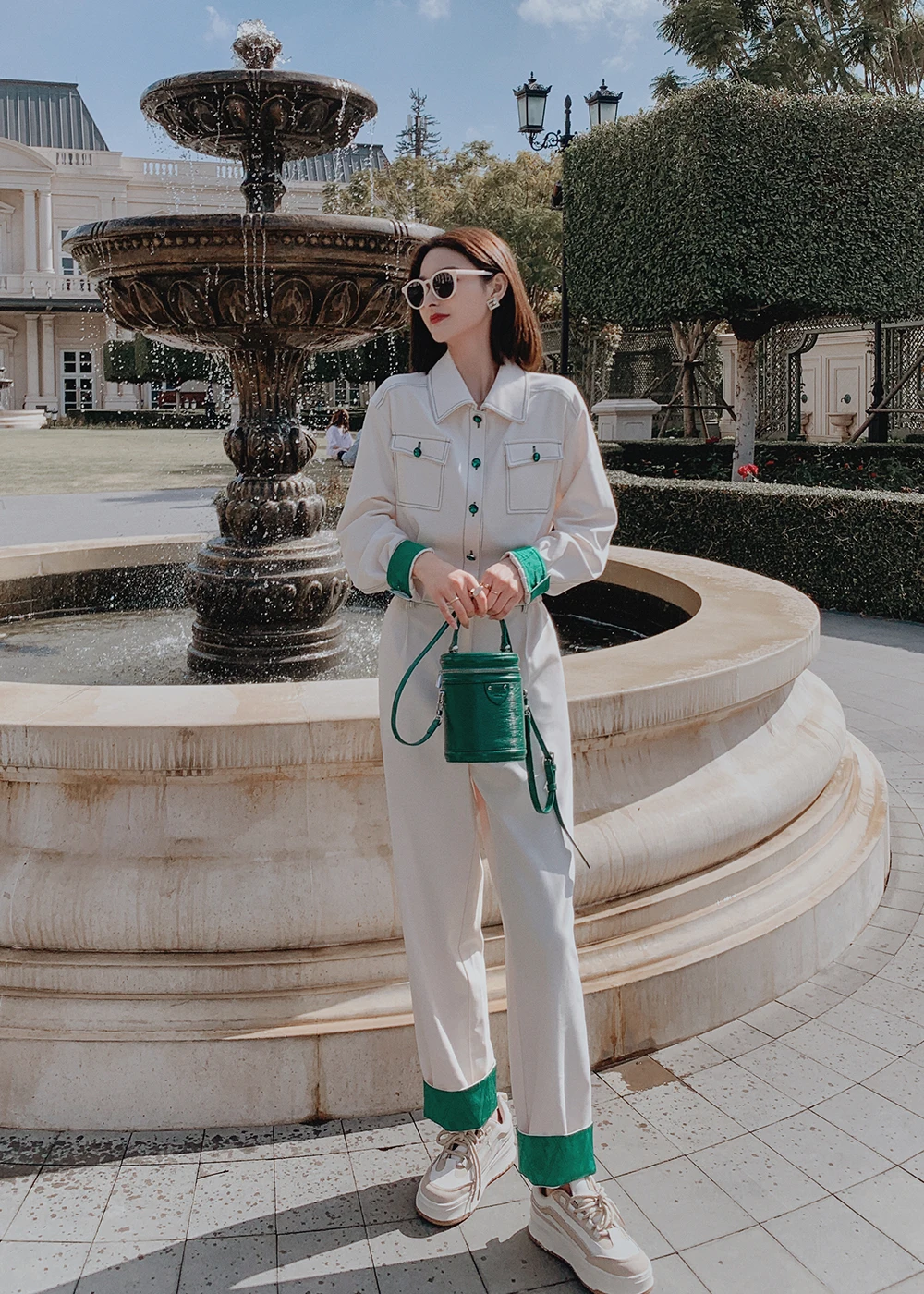 

Lier High-End LRKS een Sapphire Acetate Jumpsuit Color Blo Line Design High Waist Long Pants Women's Premium Jumpsuit