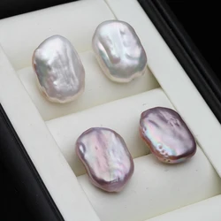 Real Freshwater Earrings For Women,Baroque Pearl Earrings Wedding Gift,925 Silver Pearl Stud Earrings Fine