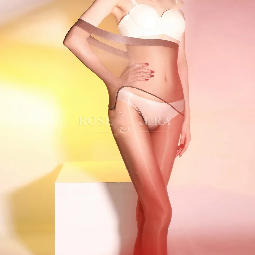 

Women's High Waist Control Tummy Pantyhose Elastic 15D Seamless Tights Sexy Sheer Transparent Pantyhose Stocking Woman Lingeries