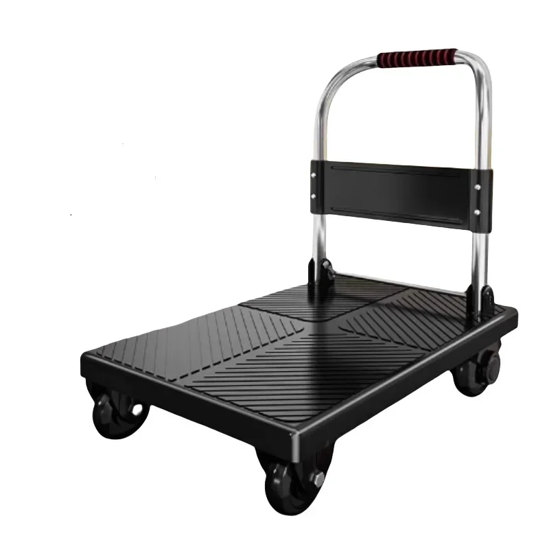 

#s Portable 70*42 200 Kg Household Transport Trolley Foldable Flatbed Trolley For Moving Goods In Home Stores