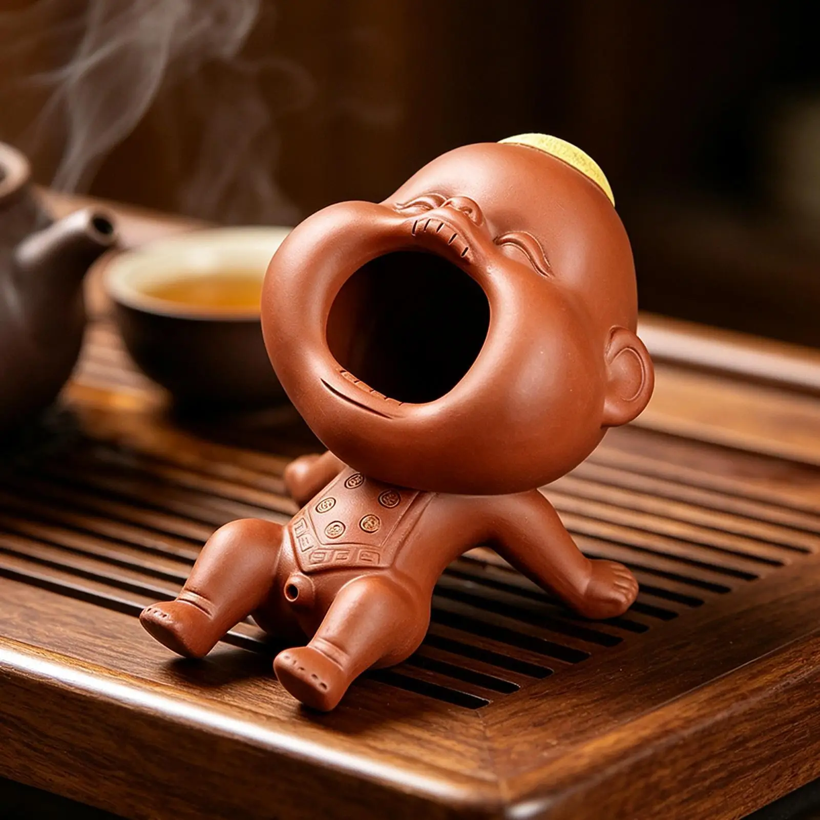 Funny Tea Pet Decorative Miniature Cute Pee Boy Figurine Novelty Toy Pee Boy Doll for Table Desk Tearoom Living Room Meditation